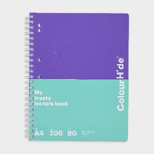 ColourHide My Trusty A4 Lecture Book 200 Page Purple