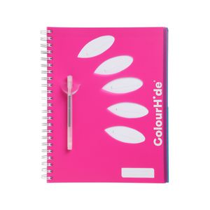 ColourHide A4 5 Subject Notebook 250 Page Pink