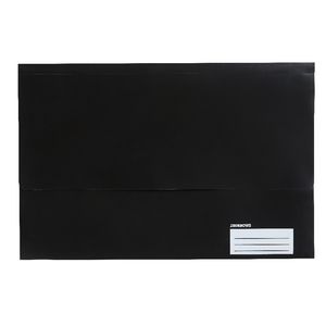 Document Wallet Foolscap PP Hook and Loop Closure Black