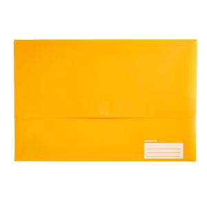 Document Wallet Foolscap PP Hook and Loop Closure Orange