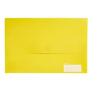 Document Wallet Foolscap PP Hook and Loop Closure Yellow