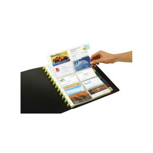 Marbig Kwik Zip Business Card Book Refill 10 Pack