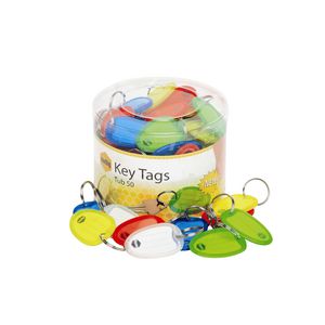 Marbig Key Tags Assorted Colours 50 Pack