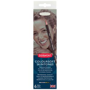 Derwent Coloursoft Skintones Pencils 6 Pack