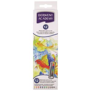Derwent Academy Watercolour Paint Set 12 Pack