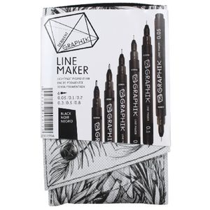 Derwent Graphik Line Marker 6 Pack