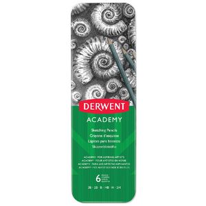 Derwent Academy Sketching Pencils 6 Pack