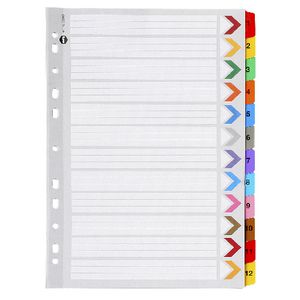 Marbig Reinforced A4 1-12 Tab Divider