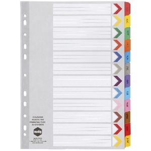 Marbig Reinforced A4 Financial Year Tab Divider