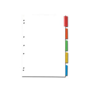 Marbig A4 Insertable Divider with 5 Coloured Tabs
