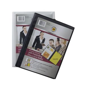 Marbig A4 Clipfolder Insert & Pocket Black