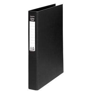 ColourHide Binder A4 2 D-Ring 25mm Black