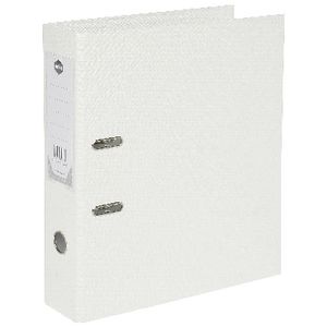 Marbig Foolscap 2 Ring Lever Arch File PVC White