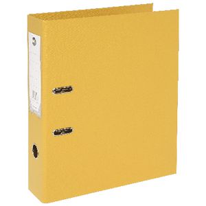 Marbig Foolscap 2 Ring Lever Arch File PVC Yellow