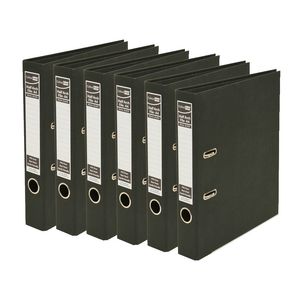 ColourHide Half Lever Arch A4 2 Ring PE Black 15 Pack