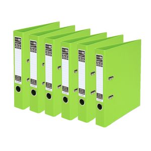 ColourHide A4 2 Ring Half Lever Arch Lime 15 Pack
