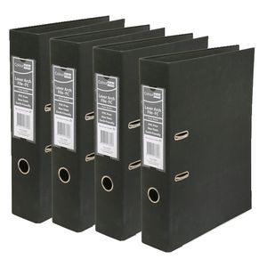 ColourHide Lever Arch A4 2 Ring PE Black 12 Pack