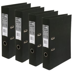 ColourHide Foolscap 2 Ring Lever Arch Black 10 Pack