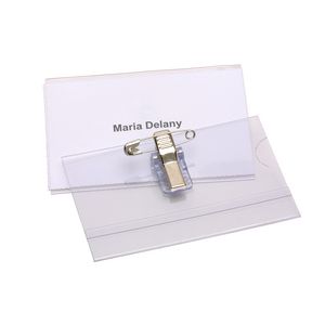 Rexel Convention Card Holders with Pin and Clip 50 Pack