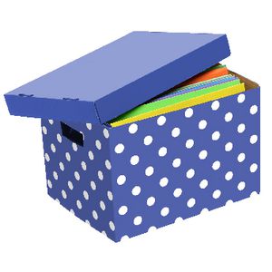 Marbig Patterned Archive Box Purple and White