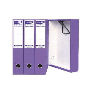 ColourHide Foolscap Box File Purple 4 Pack