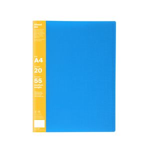 ColourHide Display Book A4 Fixed 20 Pocket Blue