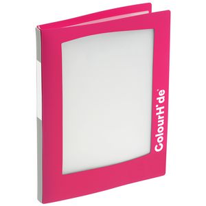 ColourHide A4 Insert Display Book 20 Pocket Refillable Pink