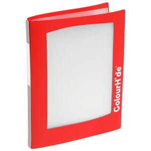 ColourHide A4 Insert Display Book 20 Pocket Refillable Red