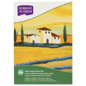 Derwent Academy A4 Acrylic Pad 15 Page