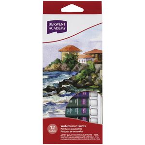 Derwent Academy Watercolour Paints 12 Pack
