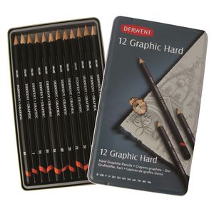 Derwent Graphic Sketching Pencils Hard 12 Pack