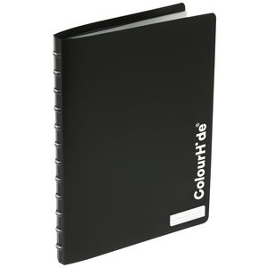 ColourHide Display Book A4 20 Pocket Refillable Heavy Black