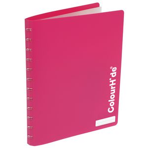 ColourHide Display Book A4 20 Pocket Refillable Heavy Pink