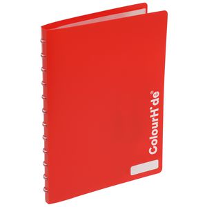 ColourHide Display Book A4 20 Pocket Refillable Heavy Red