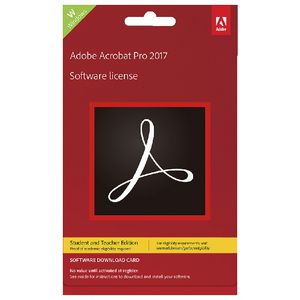 Adobe Acrobat Pro 2017 Windows Education Edition Card