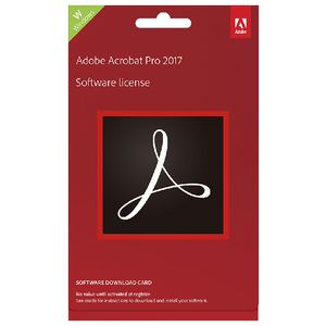 Adobe Acrobat Pro 2017 Windows Edition Card