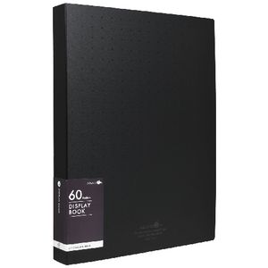 Aqua Drops A4 Display Book 60 Pocket Fixed Black