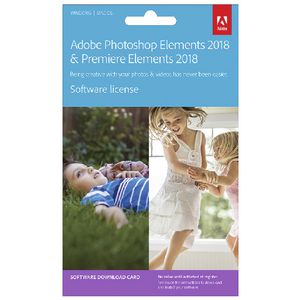 Adobe Photoshop and Premiere Elements 2018 Card