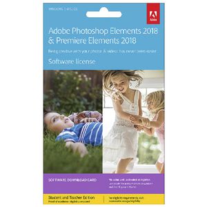 Adobe Photoshop and Premiere Elements 2018 Education Card