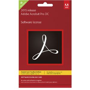 Adobe Acrobat Professional DC Student Teacher PC Card