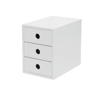 Ampersand Drawers 3 High White