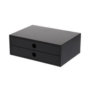 Ampersand A4 Storage Drawers 2 High Black