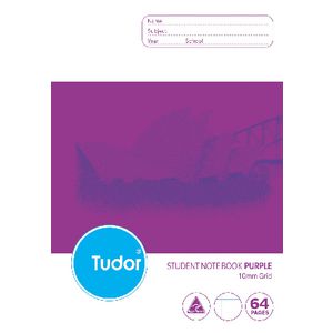 Tudor B5 NSW Student Notebook Purple