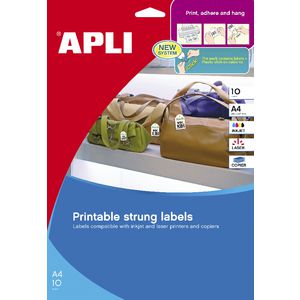 Apli Strung Tickets 22 x 35mm Printable Sheet 10 Pack