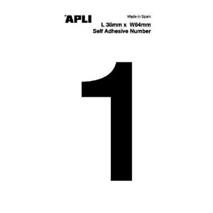 Apli Self Adhesive Number 1 Black and White
