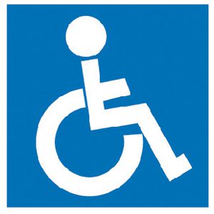 Apli Disabled Self Adhesive Sign