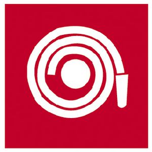 Apli Fire Hose Self Adhesive Sign