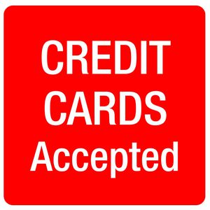 Apli Credit Cards Accepted Self Adhesive Sign