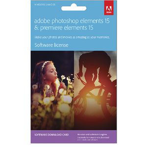 Adobe Photoshop and Premiere Elements 15 PC or Mac Card