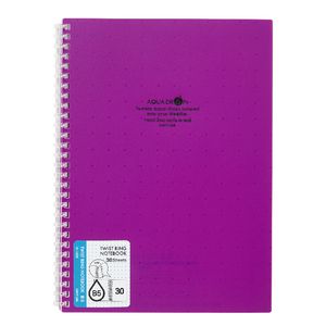 Aqua Drops Twinkle Twist Ring B5 Notebook Purple 30 Page